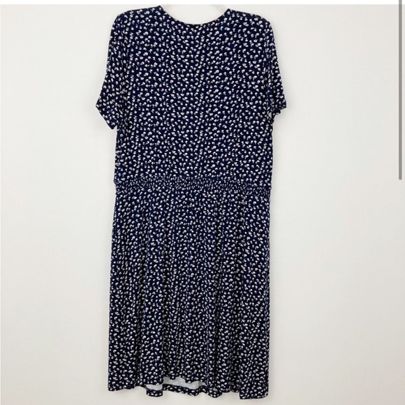 Boden Navy Ditsy FloralPetal Evangeline Stretchy Soft Jersey Knit Dress Size 14L - Picture 7 of 16